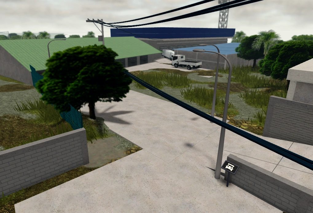 Official Diesel n' Steel screenshot: the Bulakan spawn point where drivers pull a jeepney out